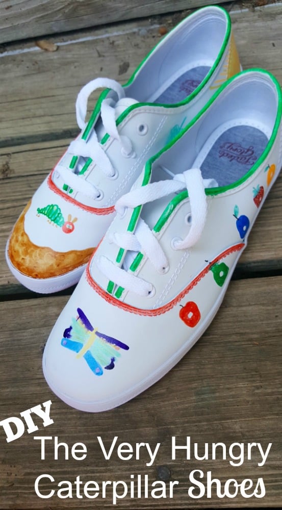 DIY The Very Hungry Caterpillar Shoes Tutorial