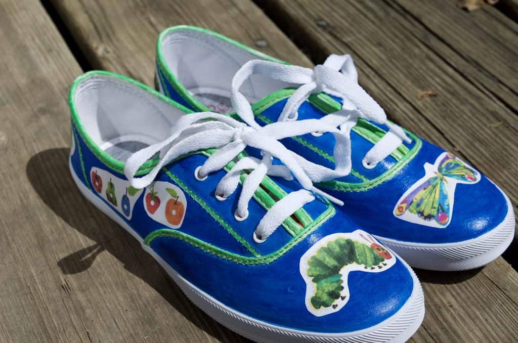 Very Hungry Caterpillar Shoes Tutorial