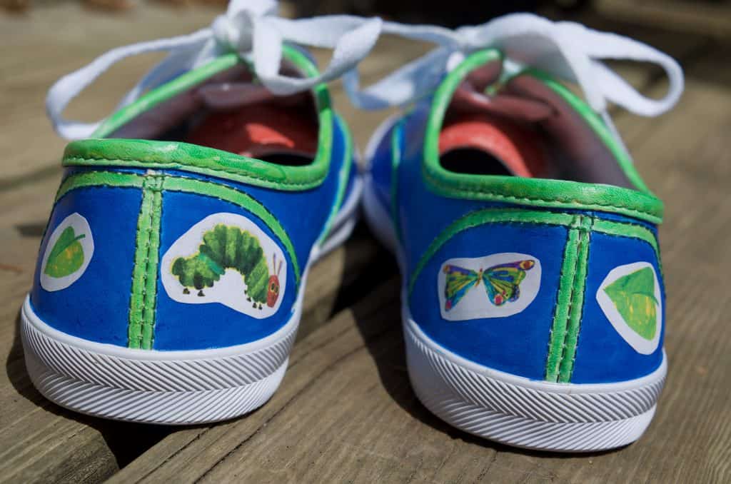 Very Hungry Caterpillar Shoes Tutorial