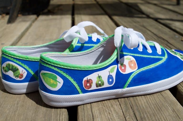 DIY The Very Hungry Caterpillar Shoes Tutorial