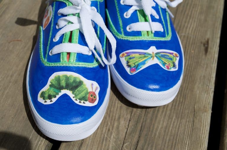 DIY The Very Hungry Caterpillar Children’s Book Shoes Fashion Tutorial
