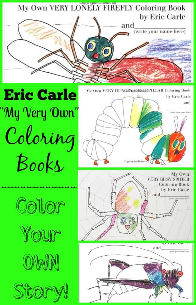 Eric Carle My Very Own Coloring Books Color Your Own Story