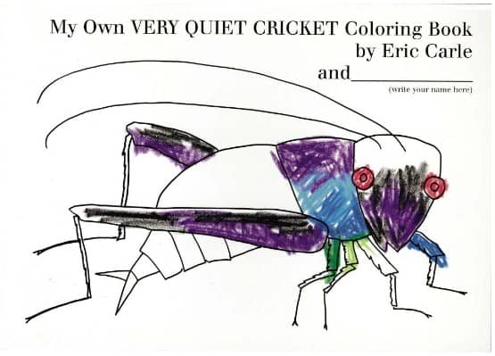 My Very Own Quiet Cricket Coloring Book by Eric Carle