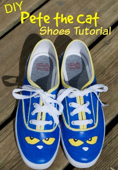 DIY Pete the Cat Shoes Tutorial