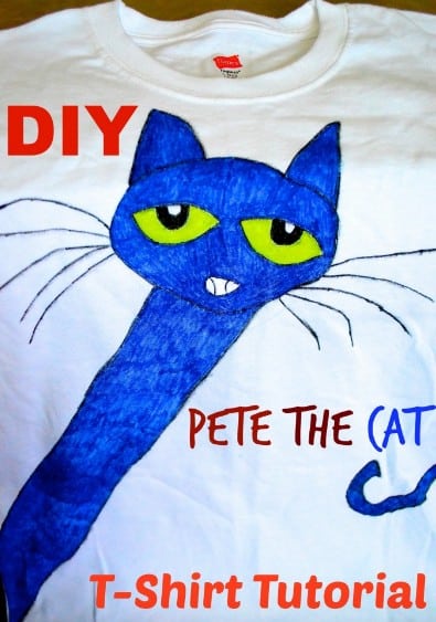 How to Make Your Own DIY Pete the Cat T-shirt Tutorial for Kids Craft