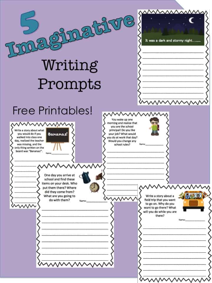 5 Free Imaginative Writing Prompt Story Printables