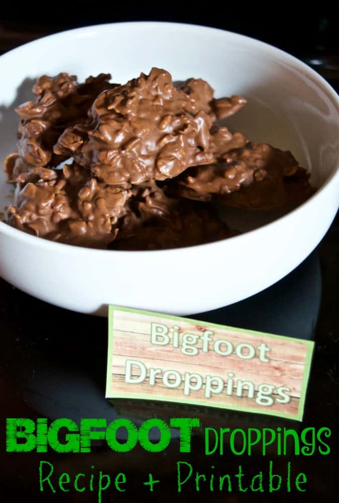 Bigfoot Droppings Recipe and Printable Cryptozoology Treat