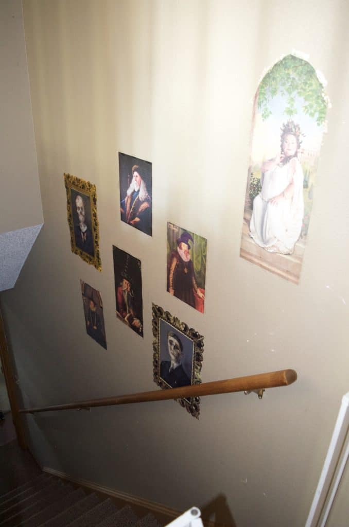 DIY Harry Potter staircase wall art