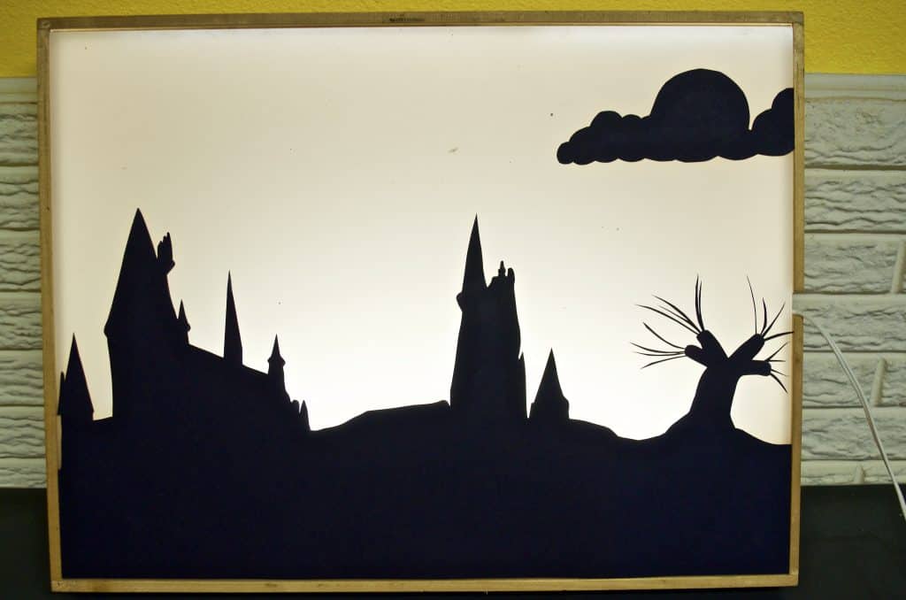 DIY Harry Potter Silhouette Light Box Design Idea