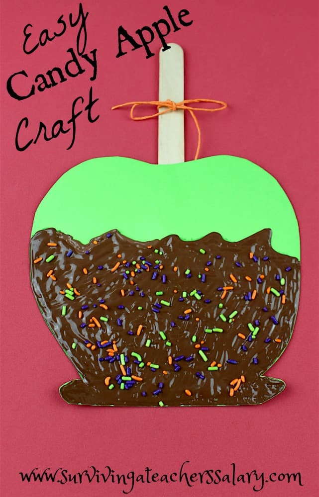 Easy Candy Apple Fall Craft for Kids - Fall Festival Craft