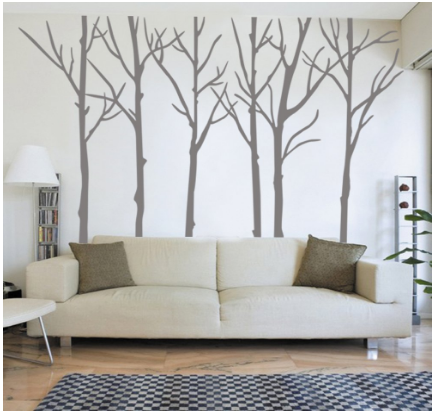 Harry Potter inspired birch trees wall decals