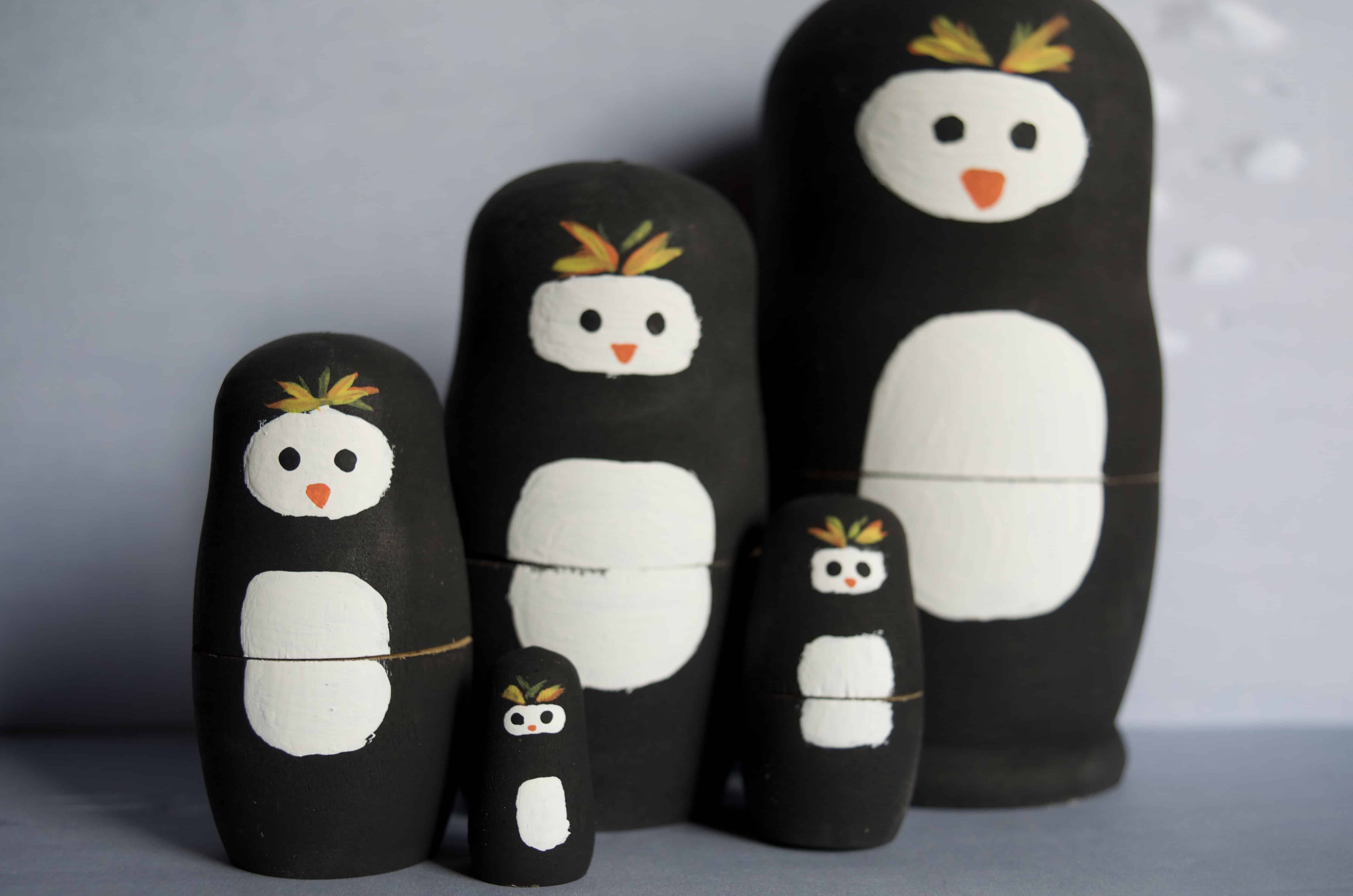 Penguins Nesting Doll Craft Tutorial