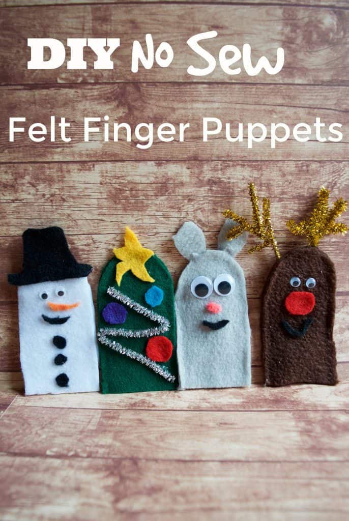 DIY Christmas Felt Finger Puppet for Imaginative Play