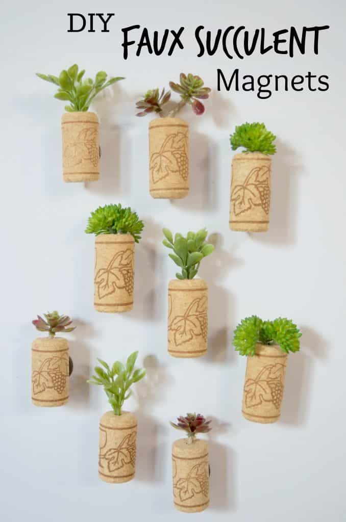 DIY Faux Succulent Magnets