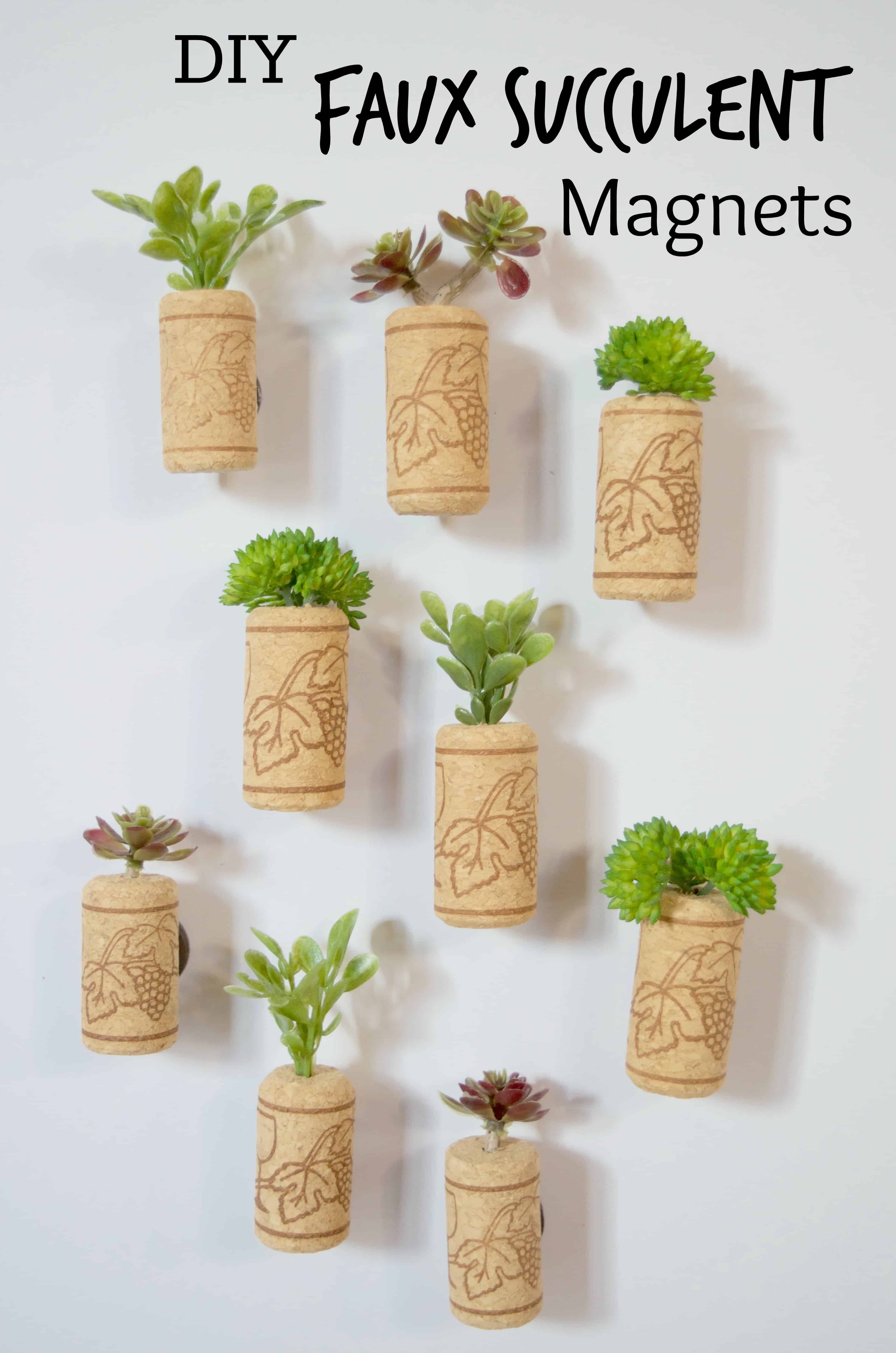 How to Make Fake Succulent Magnets Home Decor Tutorial