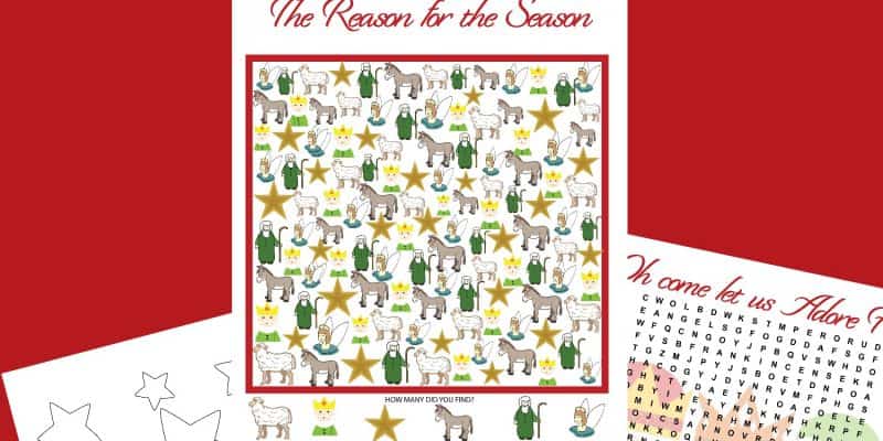 Free Nativity Printables I Spy Word Search Coloring Pages