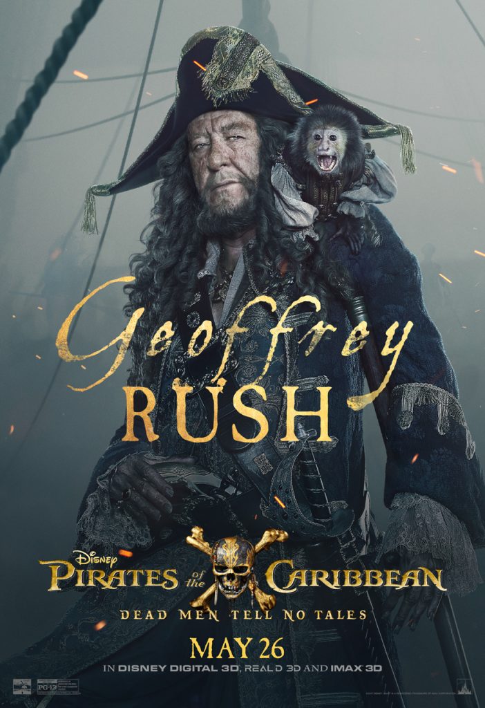 Geoffrey Rush Barbosa Pirates of the Caribbean Poster