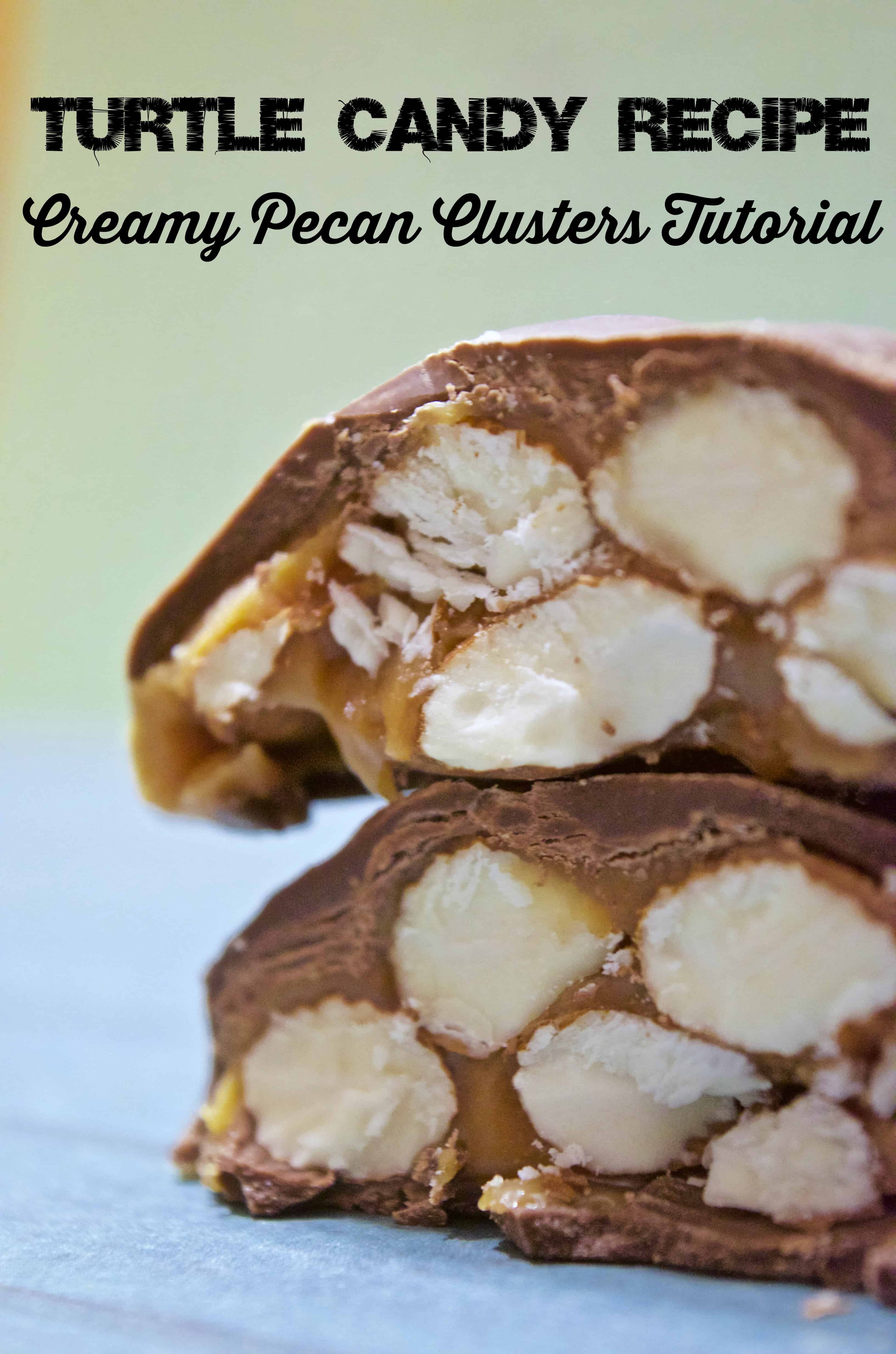 Turtle Candy Recipe - Creamy Pecan Clusters Tutorial