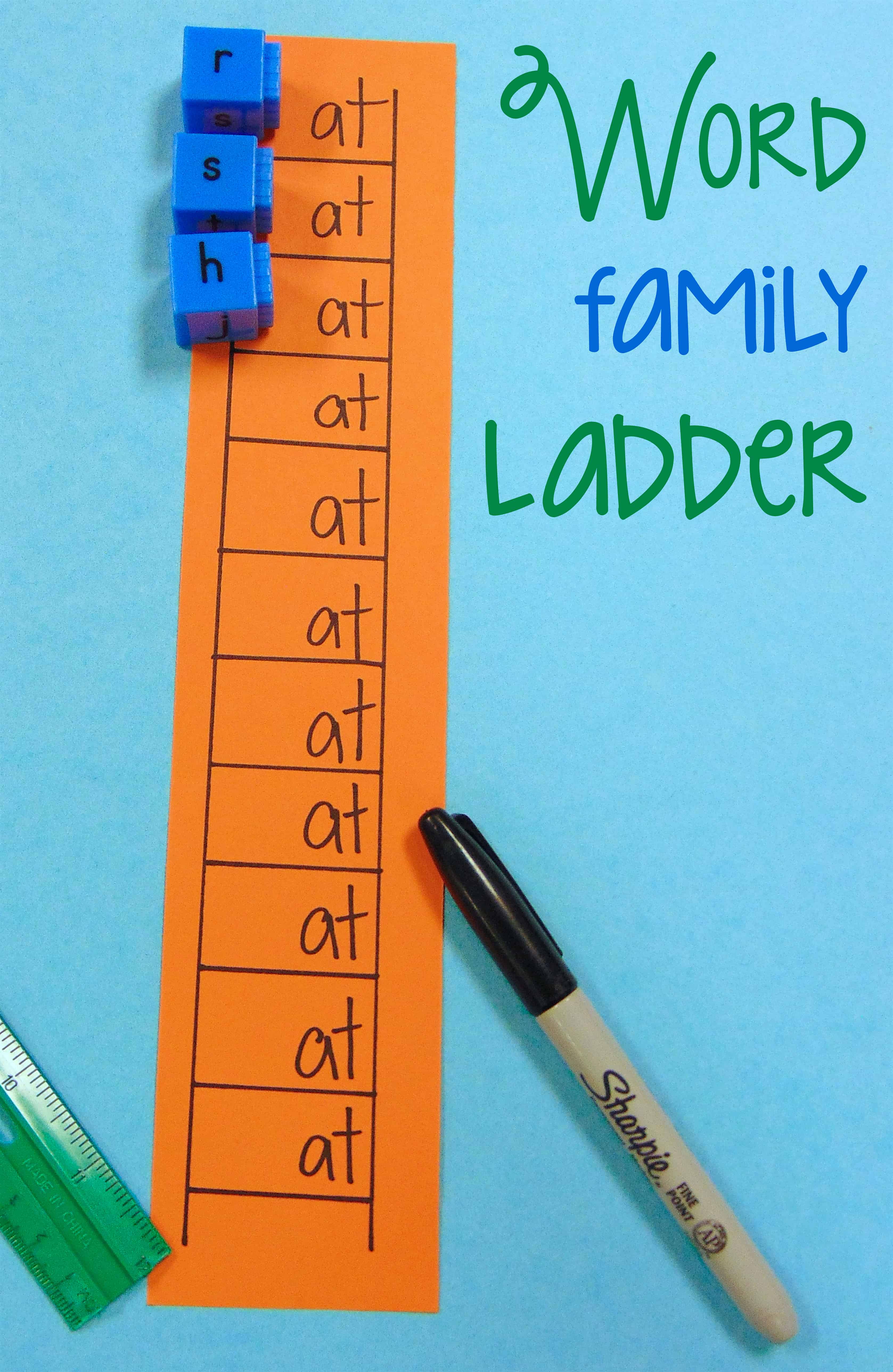 DIY Word Family Ladder Center Activity Classroom Hack