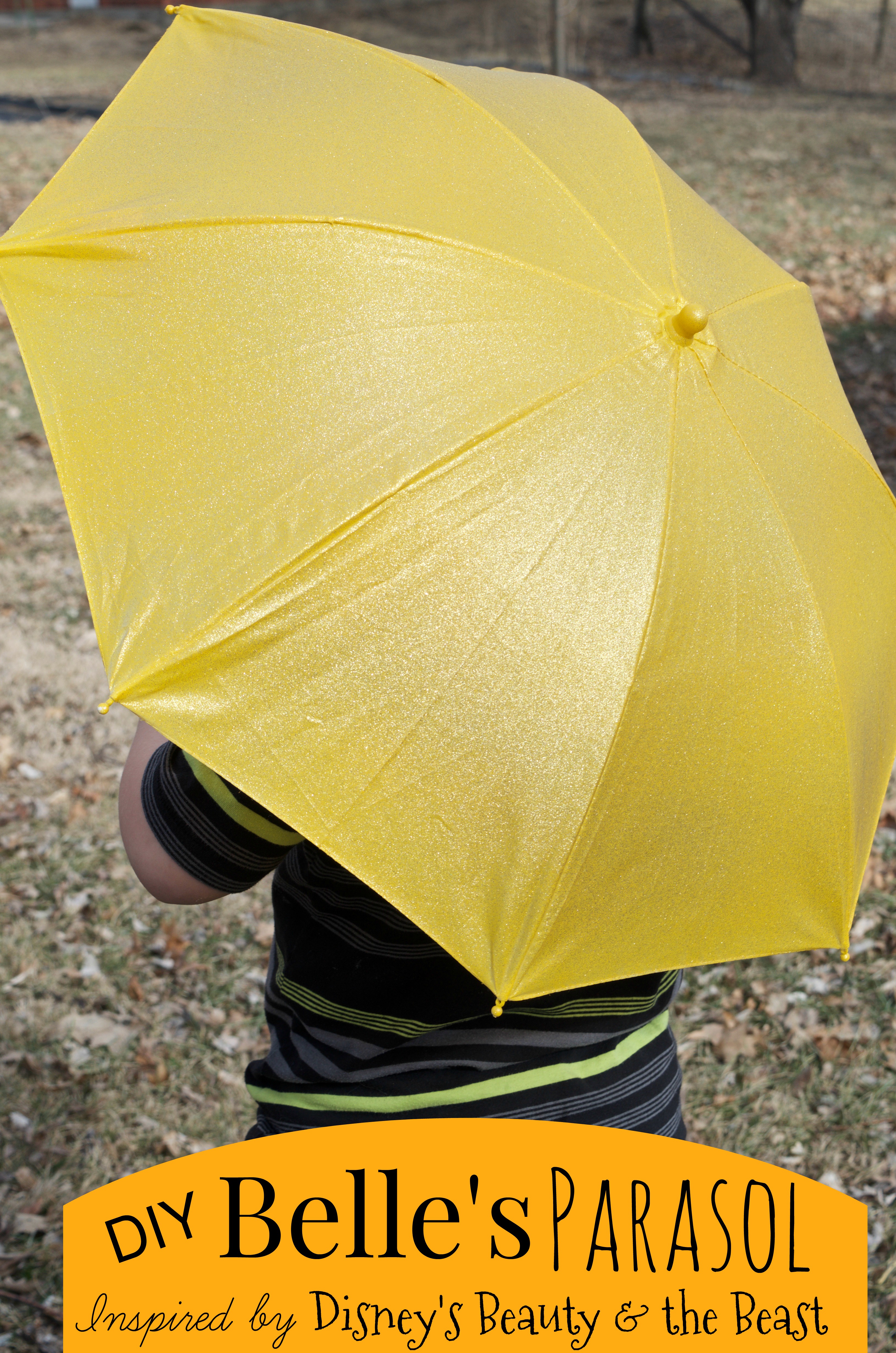 DIY Belle beauty and the beast parasol dress up