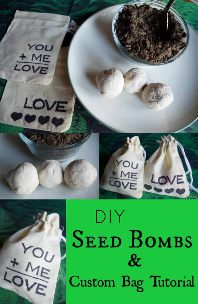 DIY Seed Bombs and Custom Gift Bag Tutorial