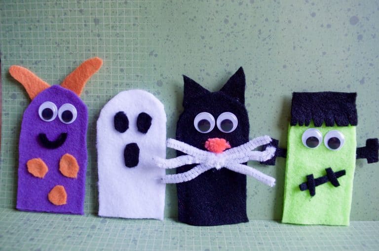 Not so Spooky Halloween No Sew Felt Finger Puppets Tutorial