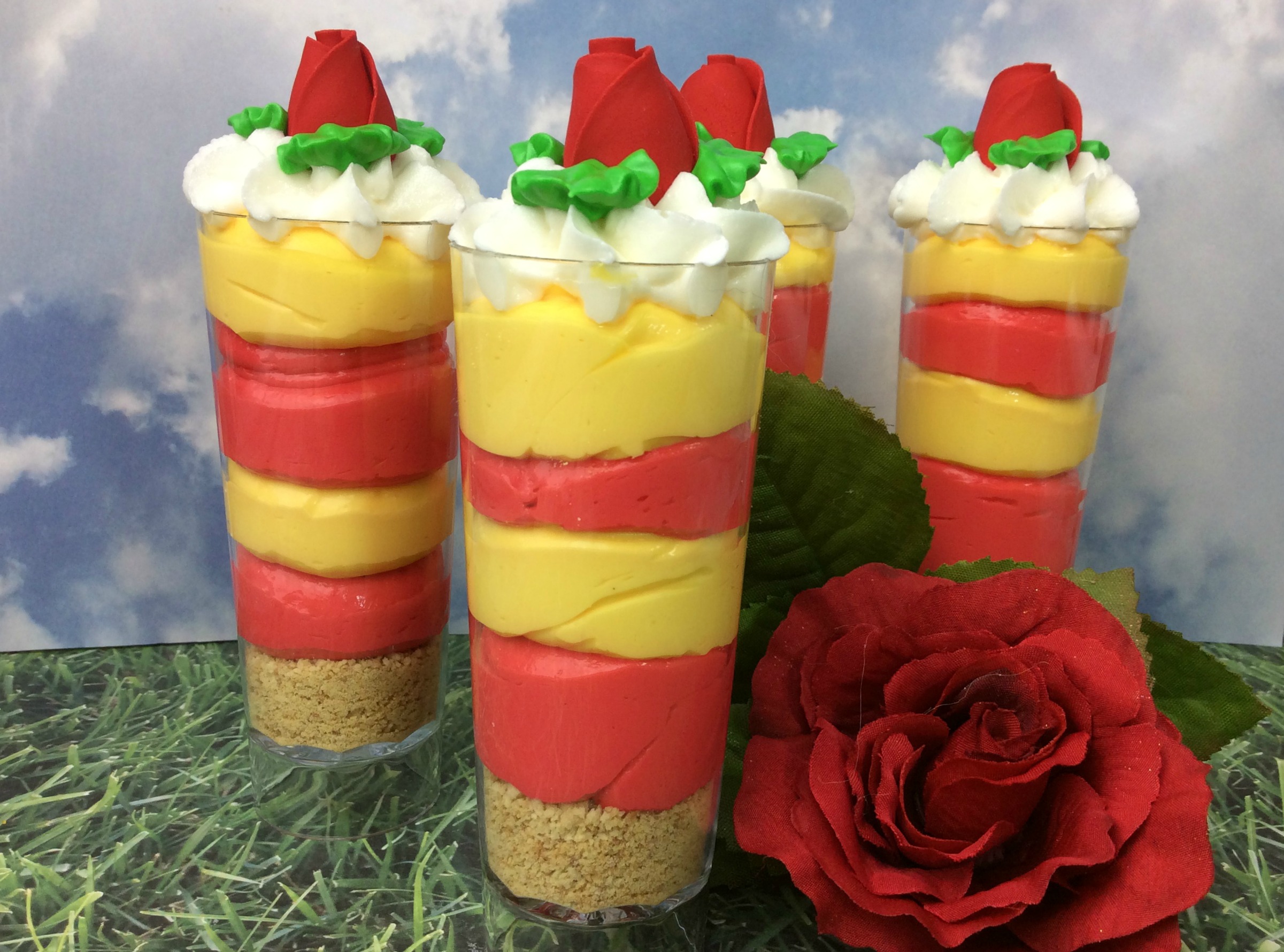 Disney's Beauty and the Beast inspired Cheesecake Shooters Recipe