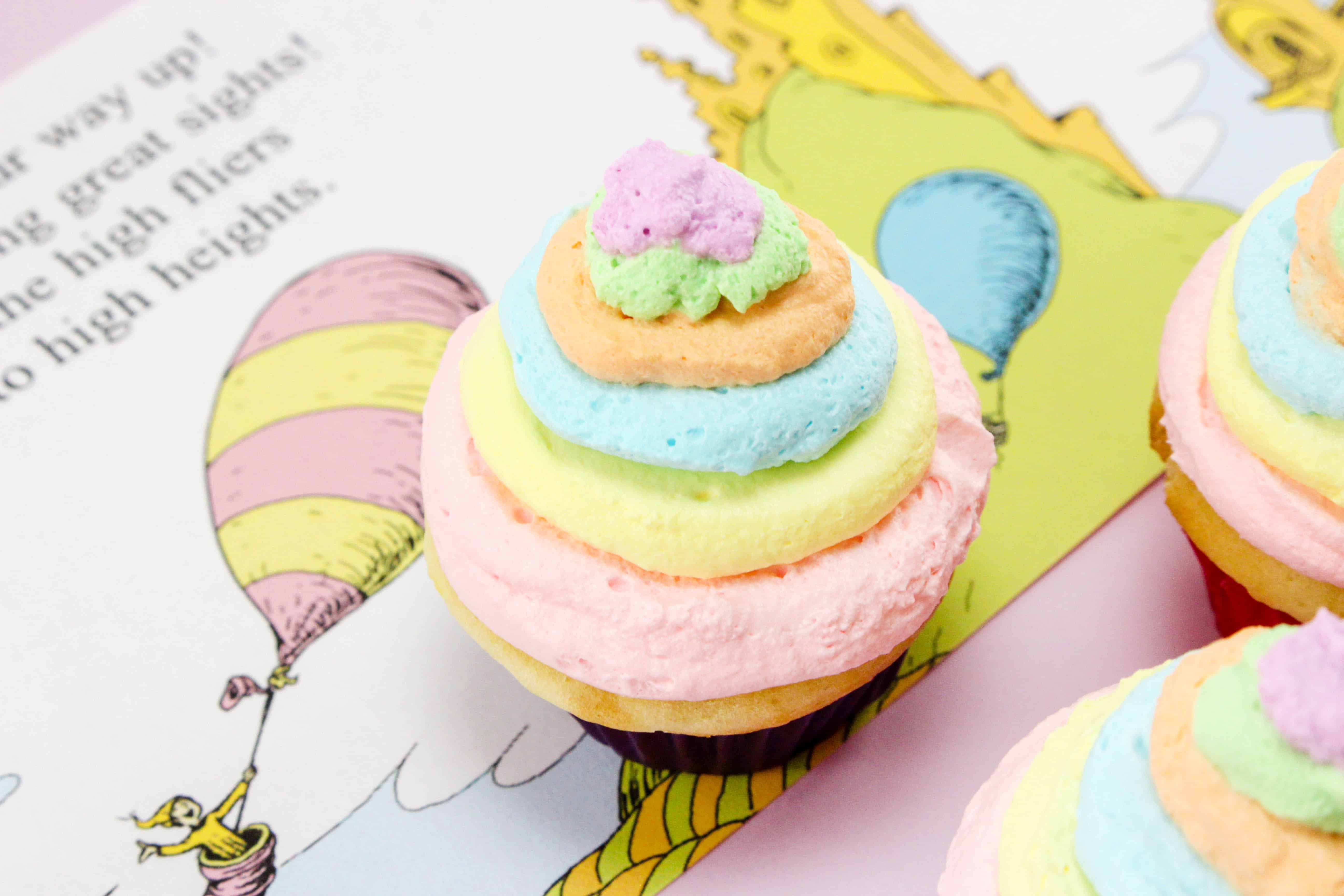 delicious Dr. Seuss Oh the Places You'll Go Cupcakes Recipe