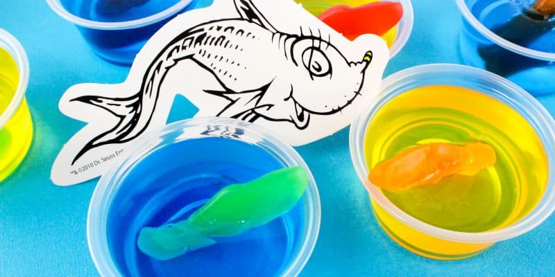 One Fish Two Fish Jello Cups Recipe for Dr. Seuss Day Celebrations