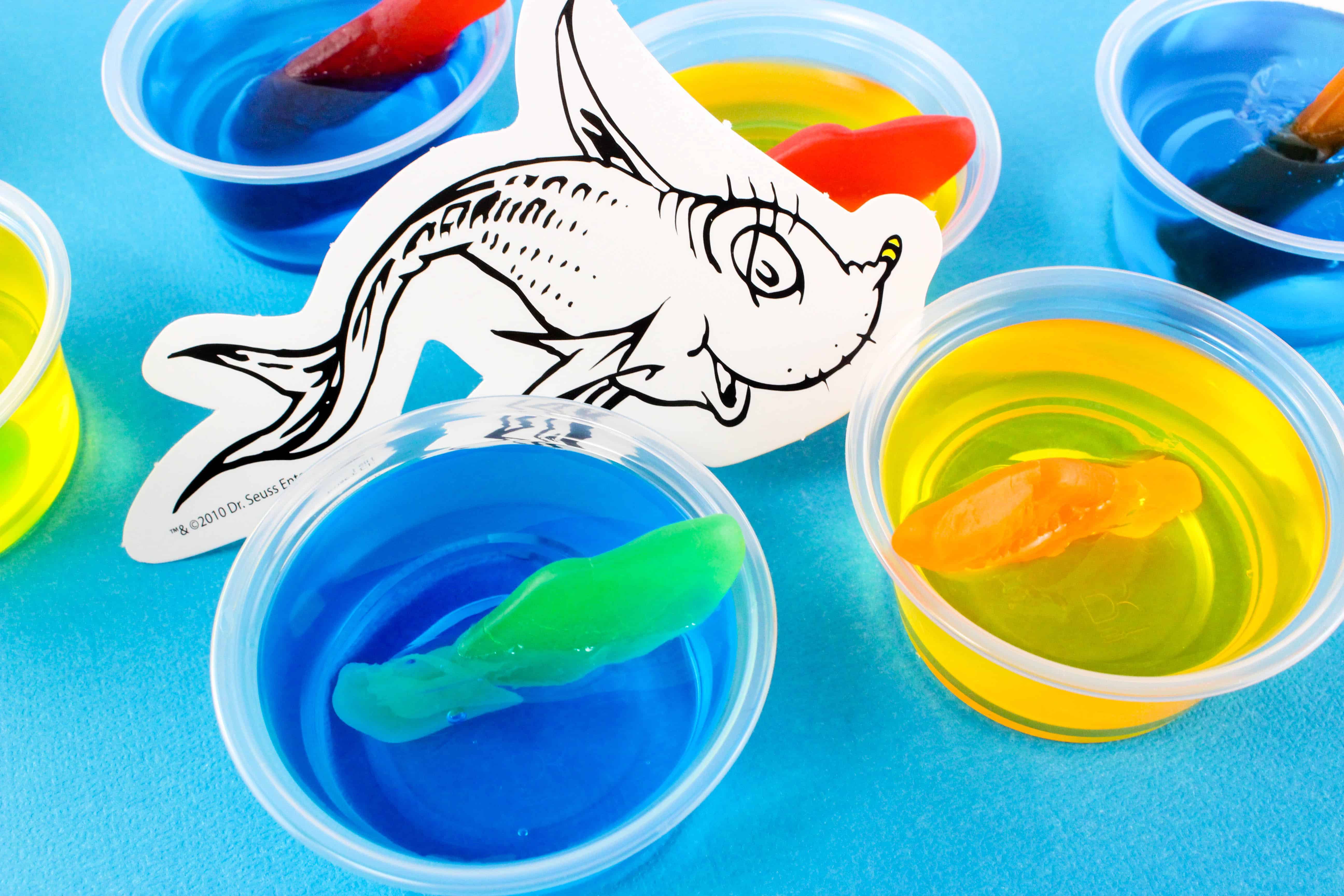 Dr. Seuss Party Idea One Fish Two Fish Jello Cups Recipe