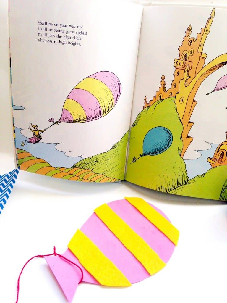 Oh the Places You'll Go Dr Seuss balloon craft