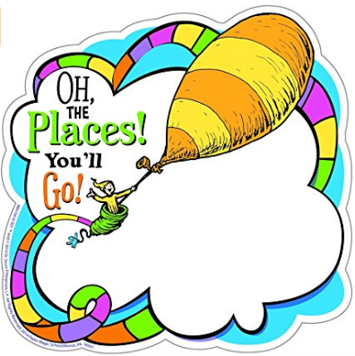 Dr Seuss Oh the Places You'll Go Classroom paper Cut Outs Bulletin Boards