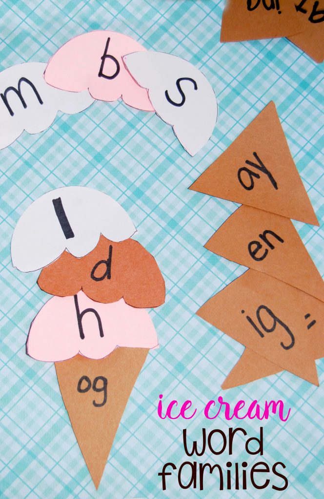 Ice Cream Word Family Craft