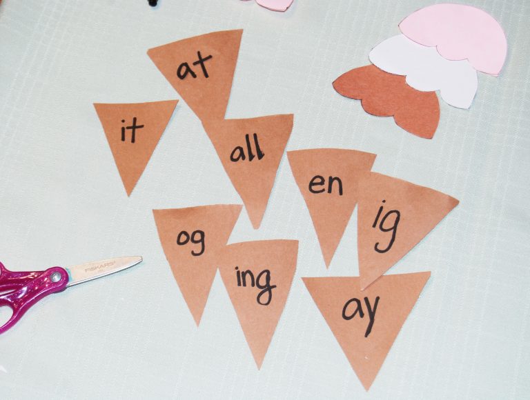 Summer Kid’s Activity: Ice Cream Word Families Literacy Game