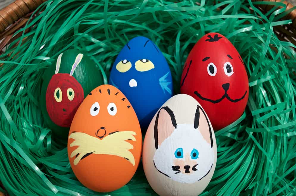 Cute Children's Book Character Easter Egg Decor