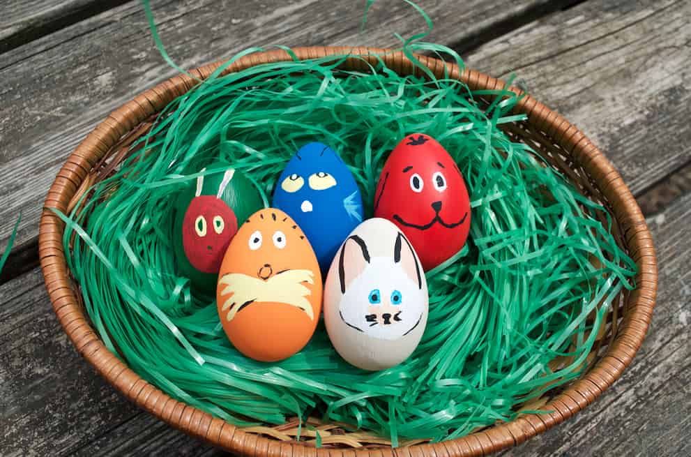 Cute Children's Book Character Easter Egg Decor