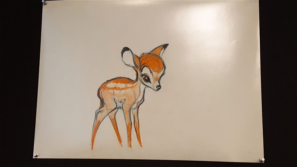 hand drawn original Disney Bambi art