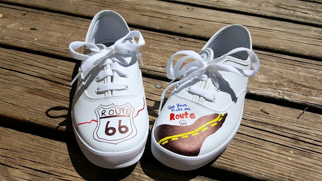 DIY "Get Your Kicks Route 66" the Mother Road Travel Shoes Tutorial