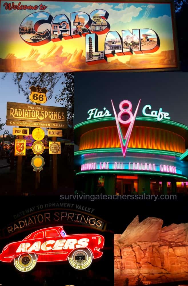 Cars Land Disneyland Collage