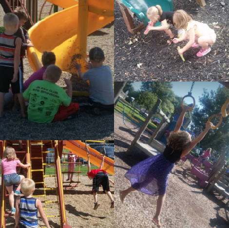 kids playing at the playground