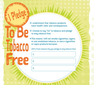 Anti-Tobacco Teacher Resources Pledge Card