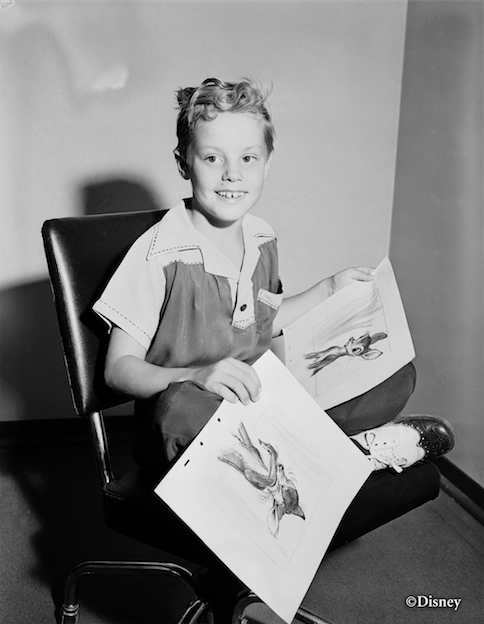 Donald Dunagan as a young child at Walt Disney Studios