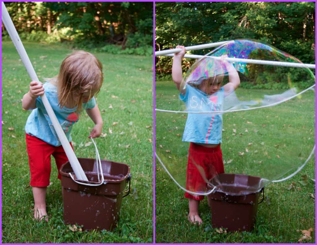 DIY GIANT Bubbles Recipe + Bubble Crafts for ALL Ages