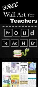 Free Printable PrOUd TeAChEr Art Decor by Surviving a Teacher's Salary