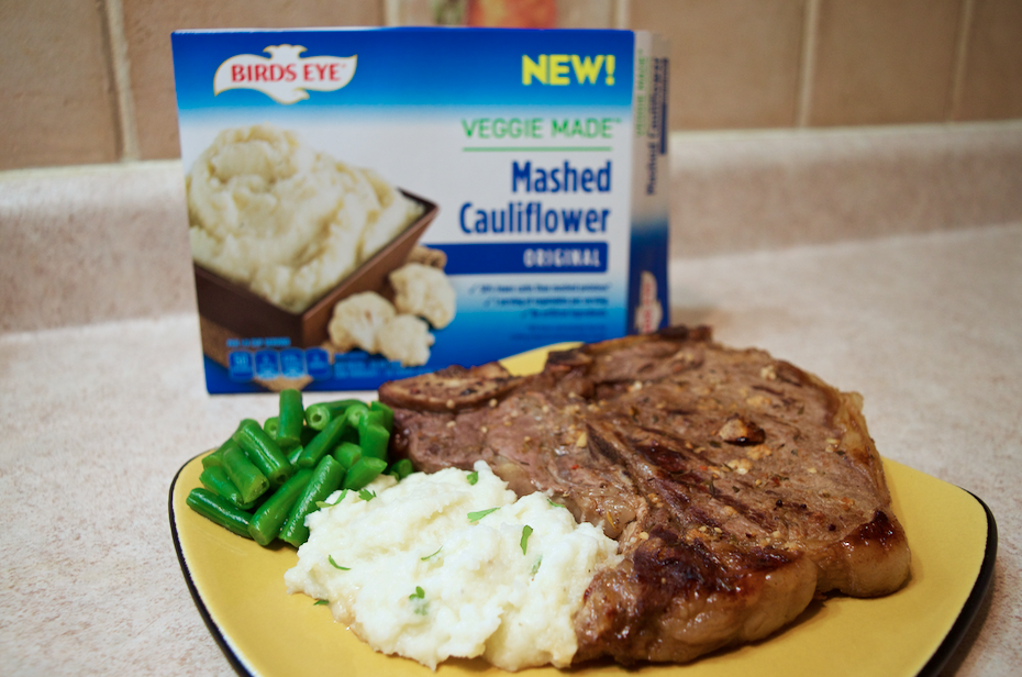 15 Minute Steak Dinner with Garlic Lime Cilantro Mashed Cauliflower