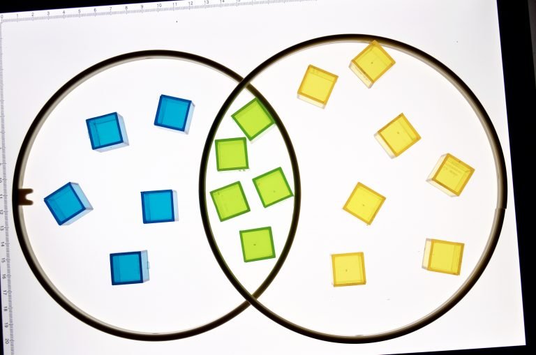 5 Simple Light Table Activities with Transparent Cube Counters