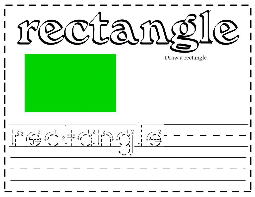 All about learning shapes printables and activities - Rectangle