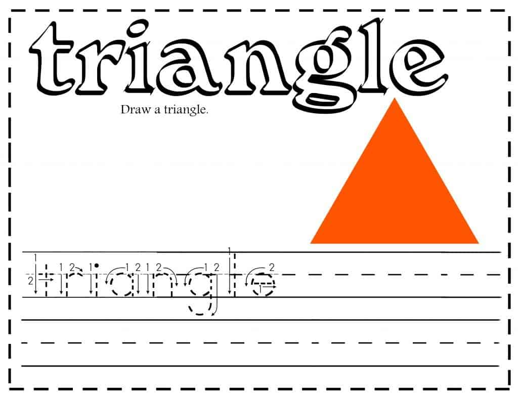 All about learning shapes printables and activities - Triangle