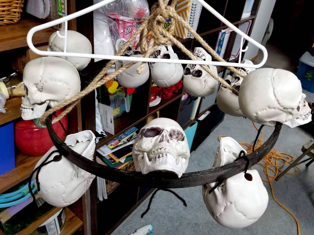 DIY Catacomb Chandelier Halloween Home Decor Tutorial