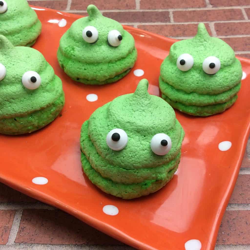 green Slime Cookies Recipe on a plate